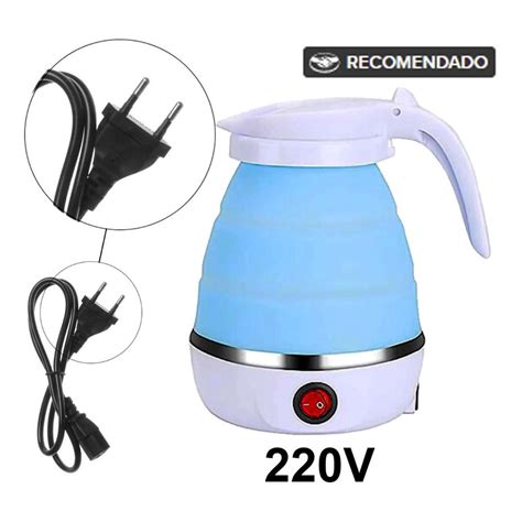 Chaleira Elétrica 600ml Silicone Dobrável Portátil Envio Já em Promoção