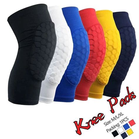 Honeycomb Anti Collision Knee Pads White L Basketball Knee Pads