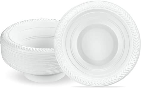 Amazon PLASTICPRO 200 PCS White Plastic Soup Bowls 12 Oz Premium