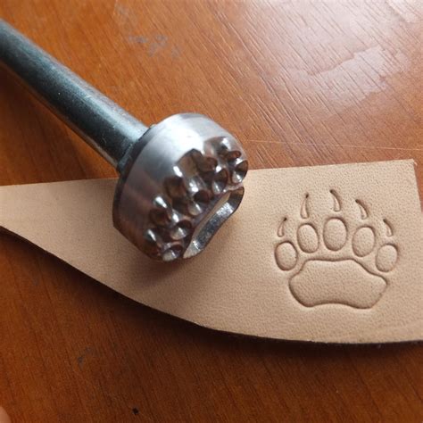 Bear Paw Leather Stamp Etsy