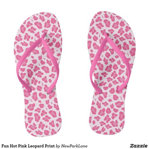 Fun Hot Pink Leopard Print Flip Flops Zazzle Hot Pink Leopard Print