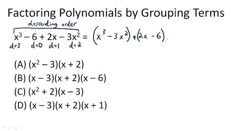 Solving Polynomials By Grouping And Factoring