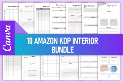 Editable Kdp Interiors Bundle Canva Graphic By Rahimaartwork