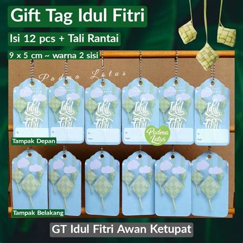 Jual Hang Tag Idul Fitri Isi Pakai Rantai Gift Card Kartu Ucapan