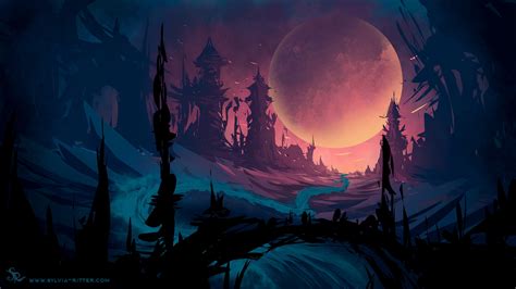 Scifi Planet Big Moon Wallpaperhd Artist Wallpapers4k Wallpapers
