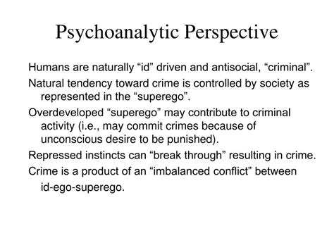 Ppt Psychological Explanations Of Crime Powerpoint Presentation Free