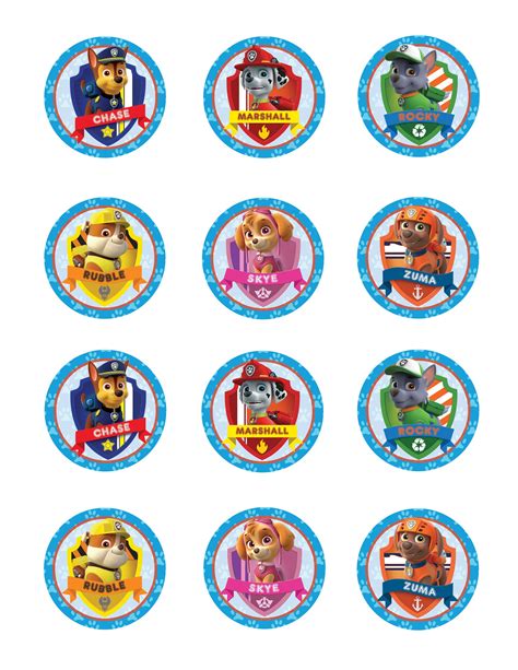 809b6111 Paw Patrol Cupcake Toppers Decoração infantil patrulha