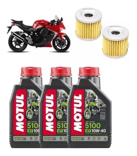 Kit 02 Troca Óleo Kasinski Comet 250 Motul 5100 10w40 Fvc003