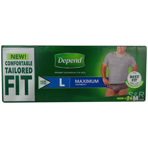 Depend Fit-Flex Large Men Underwear 84pcs