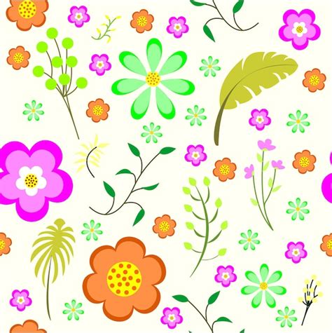 Collage De Patrones Sin Fisuras Florales Contempor Neos Vector Premium