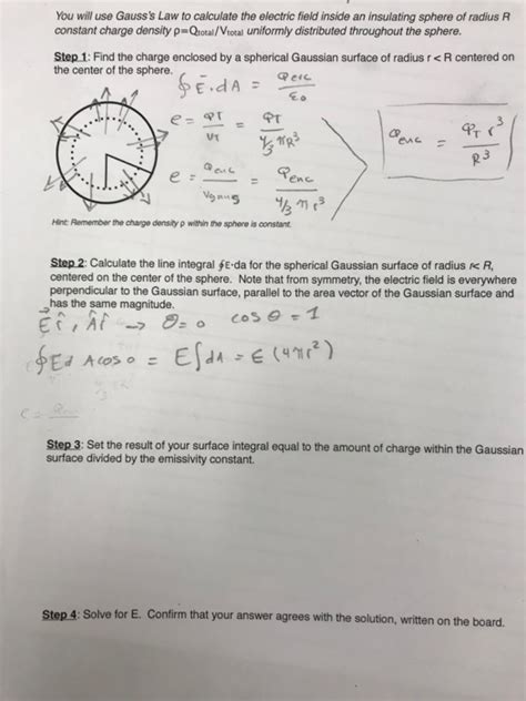 Solved You Will Use Gausss Law To Calculate The Electric