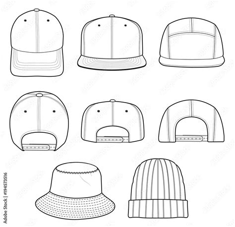 Hat Beanie Cap Vector Design Illustration Template Stock Vector Adobe