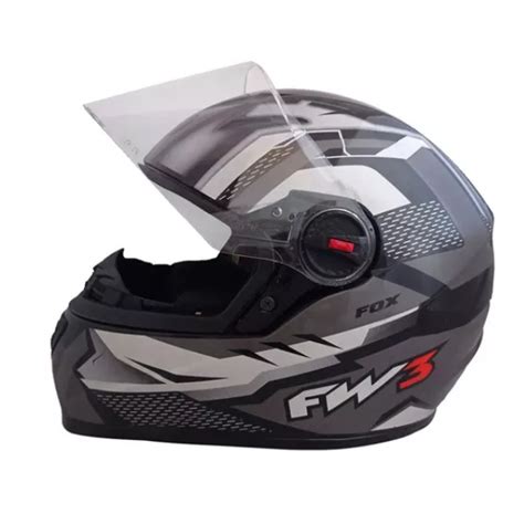 CAPACETE FW3 GTX FOX GRAFITE OCULOS INTERNO Shopee Brasil