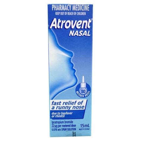 Buy Atrovent Aqueous Nasal Spray 22mcg 15mL Online at ePharmacy®