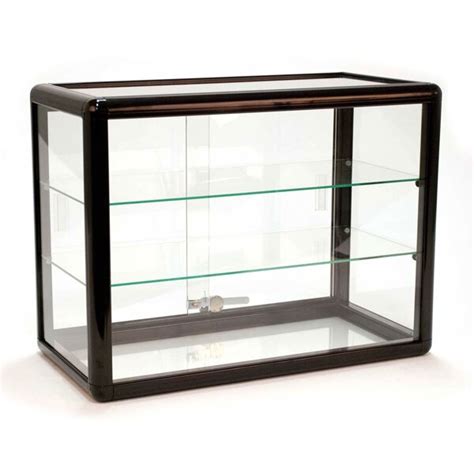 Aluminum Frame Countertop Showcase 24 X 18 Black Finish