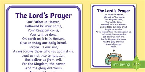 The Lord S Prayer Display Posters Twinkl