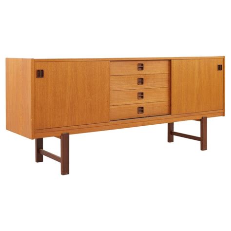 Mid Century Teak Sideboard Credenza at 1stDibs