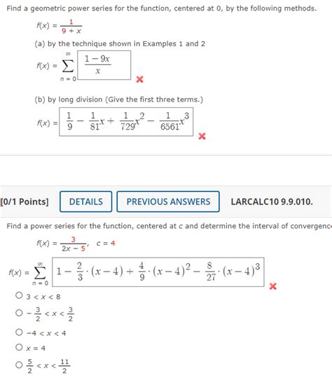 Find A Geometric Power Series For The Function Chegg