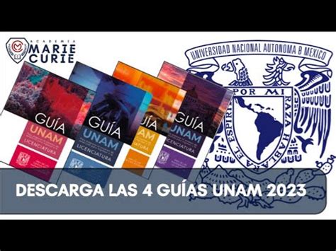 Descarga en pdf las 4 guías UNAM 2023 4 áreas de estudio YouTube