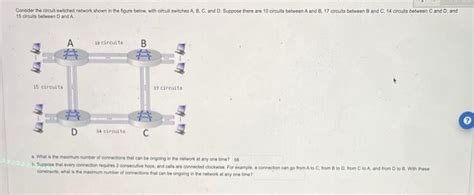 Solved Consider The Circuit Switched Network Shown In The Chegg