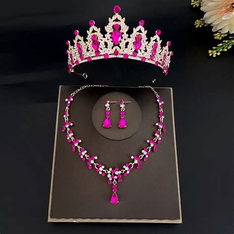 Moda Kristal Tiaras Ta Lar Gelin D N Tak S Kad Nlar I In Set Rhinestone