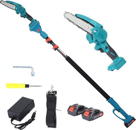 2 In 1 Brushless Pole Saw And Cordless Mini Chainsaw 6 Inch 21v Retractable And