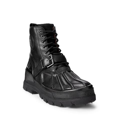 Polo Ralph Lauren S Oslo High S Leather Fashion Boot In Black For Men