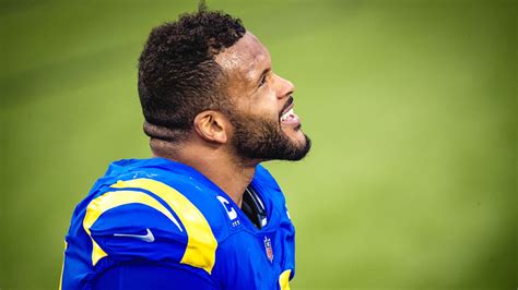 Aaron Donald Reacts To Winning Defensive Player Of The Year Award