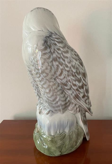 Royal Copenhagen Snowy Owl Designed By Peter Herold Circa 1980 At