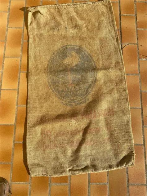 ANCIEN SAC EN Toile De Jute Potasse D Alsace Chlorure De Potasse EUR 15