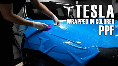 Installing Colored PPF On Tesla Model 3 GSWF Colored Paint Protection