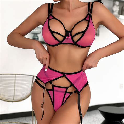 Hot Sell Underwear Suit Sexy Perspective Mesh Lingerie Outfit Erotic