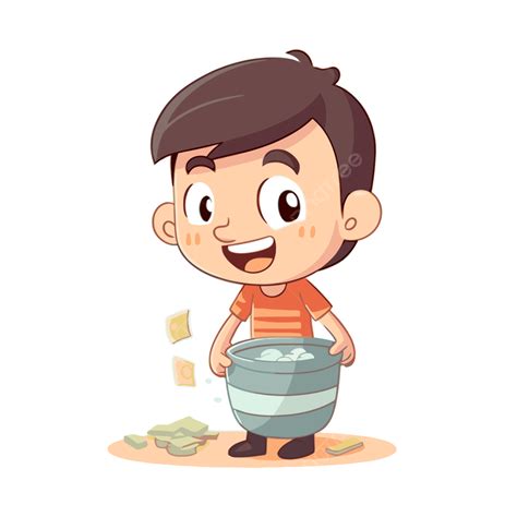 Tithing Clipart Boy Money Collecting Vector Character Cartoon Tithing Clipart Cartoon Png And