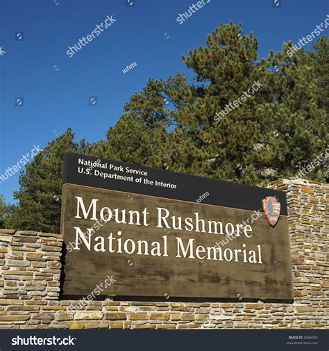 Entrance Sign To Mount Rushmore National Memorial Stock Photo 3066050