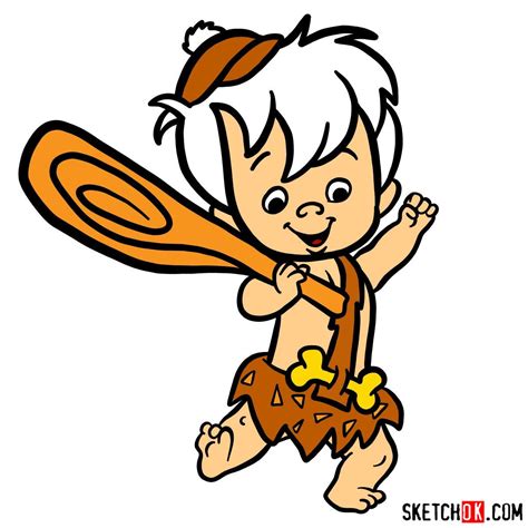 How to draw Bamm-Bamm Rubble - Step by step drawing tutorials ...