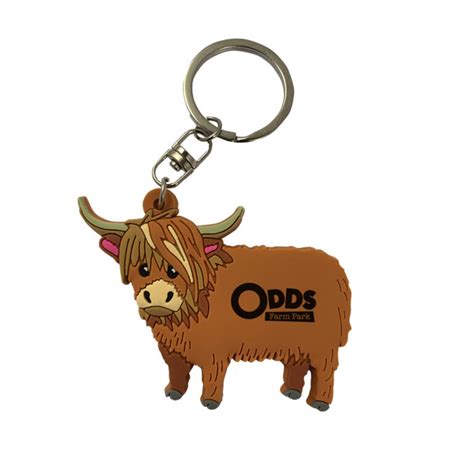 Pvc Highland Cow Keyring Gift Options