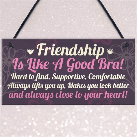 Handmade Friendship Sign Best Friend Shabby Chic Plaque T