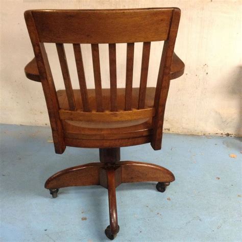 Antique Gunlocke Swivel Office Chair 1808795364