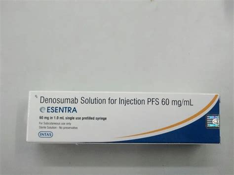 Esentra Mg Injection Denosumab Mg Intas Pharmaceuticals