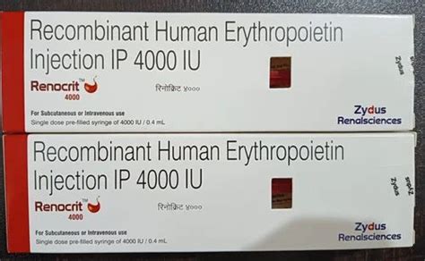 Renocrit 4000 Injection Zydus 1 Prefilled Syringe At Rs 275 Piece In