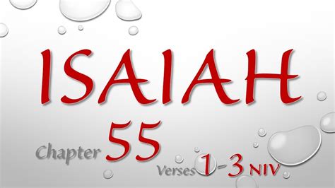 Isaiah 551 3 Niv Come All You Who Thirst Music Elegy Wayne