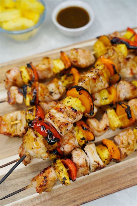 Pineapple Chicken Teriyaki Kabobs