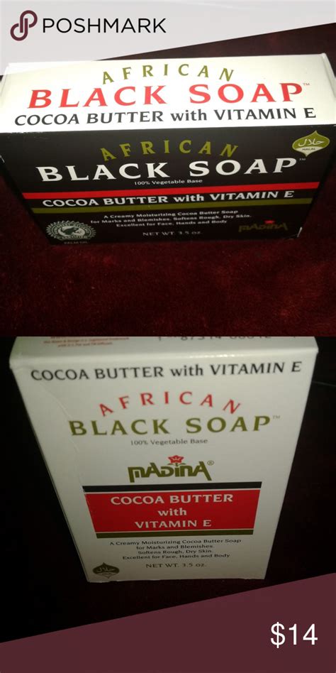 African Black Soap With Cocoa Butter And Vitamin E 100 Organic African