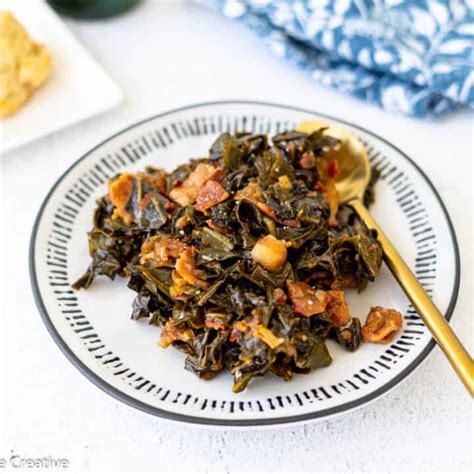 Beer Braised Collard Greens With Bacon Sip And Spice