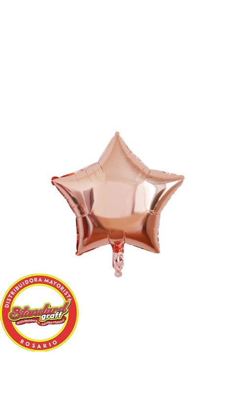 Globo Estrella 10 Rosa Gold X 1 Unidad STANDARDGRAFF DISTRIBUIDORA