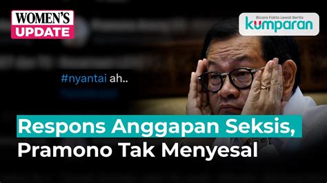 Cuitan Lama Dianggap Seksis Pramono Anung Sebut Itu Guyonan YouTube