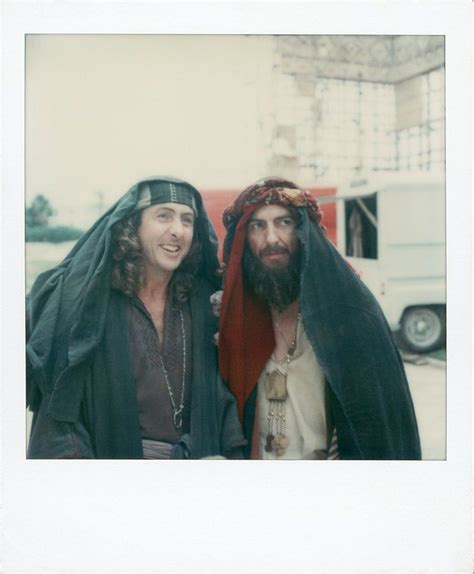 Eric Idle And George Harrison On The Set Of Monty Python S Life Of