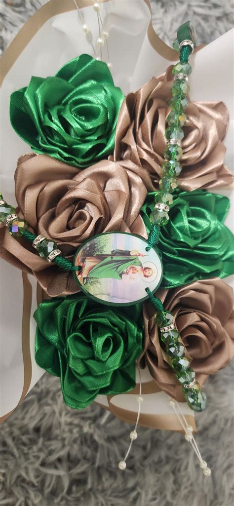 Purse Bouquet With Eternal Roses Bolsa Buchona With Virgin Pendantsan