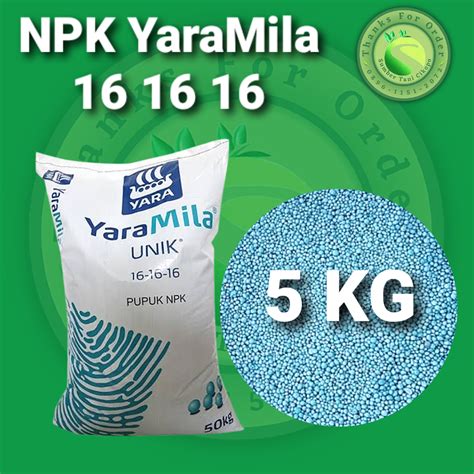 5 KG PUPUK NPK 16 16 16 YaraMila Repack Lazada Indonesia