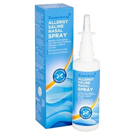 Superdrug Saline Nasal Spray 100ml Health Superdrug